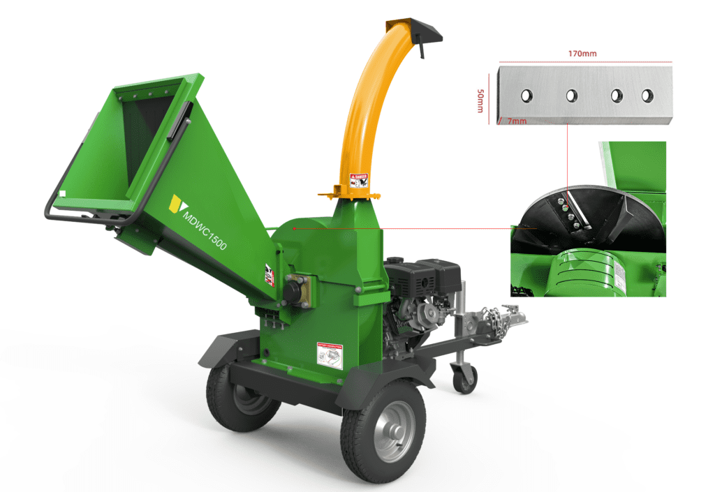 Mdwc 1500 Motorized Disc Wood Chipper Gas Powered In Stock