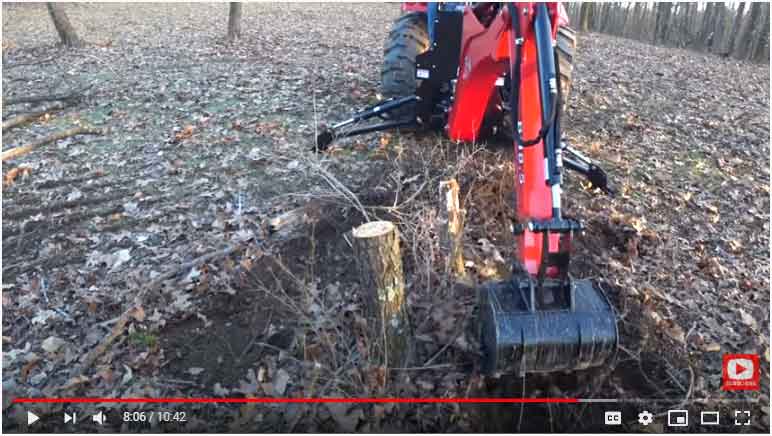 Compact Tractor Stump Removal