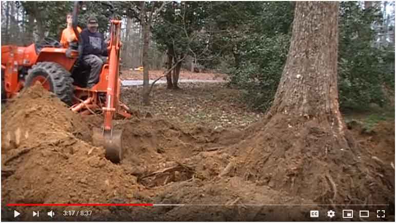 Subcompact Tractor Stump Removal