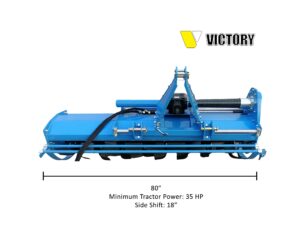 HDRTH-80 Heavy Duty Rotary Tiller with Hydraulic Side Shift