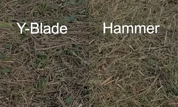 y blade vs hammer blade side by side comparison